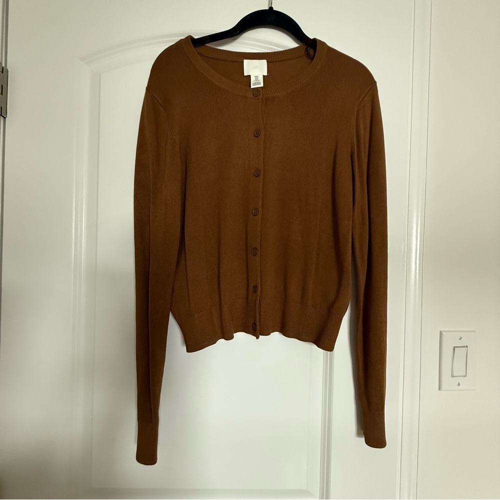 (NWT) H&M Brown Button-Up Cardigan - Size M